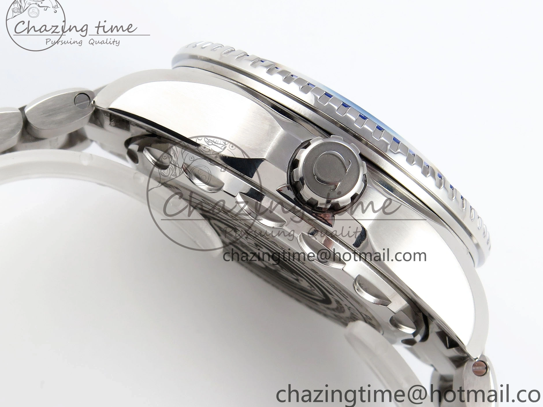 0305 Efficient SEAMASTER PLANET OCEAN 6000M ULTRA DEEP 45.5MM SS TF 1:1 BEST EDITION WHITE DIAL BLUE BEZEL ON SS BRACELET A 7759